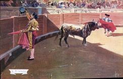 CPA Corrida Course de taureaux El brindis 