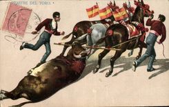 CPA Corrida Course de taureaux Arrastre del Toro 