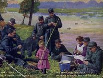 CPA Militaria Sur l'Yser Femme faisant la cuisine des belges