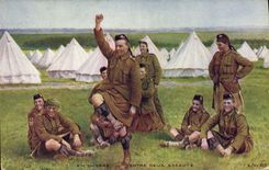 CPA Militaria Entre deux assauts