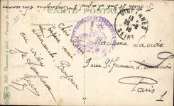 Vintage Postcard Militaria Passage of the gantry