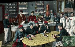 CPA Militaria Infanterie La cantine