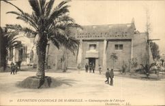 Vintage Postcard Cinema colonial Exposure of Marseilles Cinematograph of the West Africa
