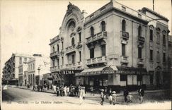 Vintage Postcard Tunis Cinema the Italian theater