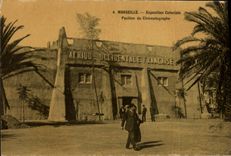 Vintage Postcard Cinema colonial xposition of Marseilles House of the Cinematograph