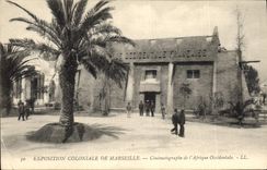 CPA Cinema Exposition coloniale de Marseille Cinematographe de l'Afrique Occidentale 