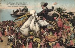 Vintage Postcard Cinema Carnival of Nice XLIII Tank Known with the Profiteers Charlot Pelican