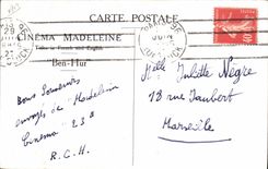 Vintage Postcard Cinema Ramon Novarro in Ben Hur
