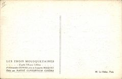 CPA Cinema Les Trois Mousquetaires Alexandre Dumas Auguste Maquet