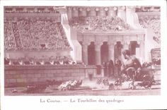 Vintage Postcard Cinema Ben Hur the swirl of quadrigae