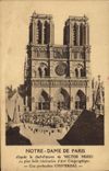 Vintage Postcard Cinema Notre Dame de Paris Victor Hugo Cinema De luxe hotel