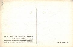 CPA Cinema Les Trois Mousquetaires Alexandre Dumas Auguste Maquet