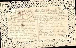 CPA Brodee Fantaisie Fleurs Oiseaux