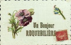 CPA Brodee Fantaisie Fleurs Roquebiliere