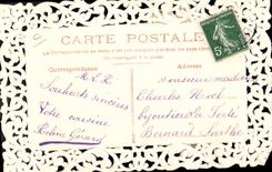 CPA Brodee Fantaisie Fleurs Ange