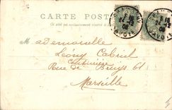 Vintage Postcard Fantasy Flowers Clover Pig Pig