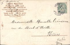 Vintage Postcard Fantasy Flowers Bird Easter eggs