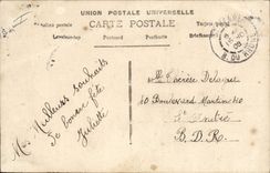 Vintage Postcard Tennis Child