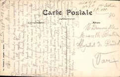 Vintage Postcard Tennis Pitch Footbridge with the play of Palm