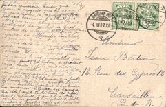 Vintage Postcard Fantasy Woman Letters Letter W