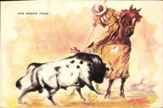 CPA Corrida Course de taureaux Une bonne pique 