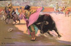 CPA Corrida Course de taureaux Chicuelina 