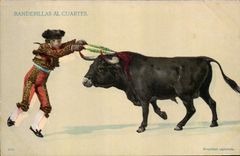 Postal Corrida Corrida de toros Banderillas AL Cuartes