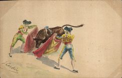 CPA Corrida Course de taureaux 