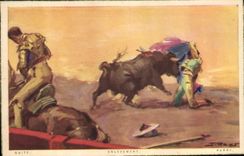 CPA Corrida Course de taureaux Quite 