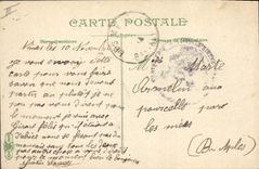 CPA Militaria Artillerie Sur la route du polygone