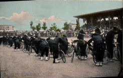 Vintage Postcard Militaria Bersaglieri Ciclisti Festa LED reggimento Velo Cycles