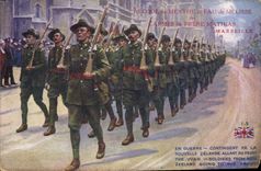CPA Militaria Contingent de la Nouvelle Zelande allant au front