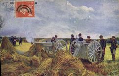 CPA Militaria Notre glorieux 75 Canon