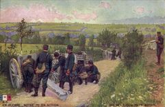 CPA Militaria Notre 75 en action