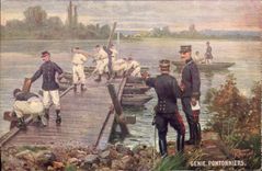 CPA Militaria Genie Pontonniers