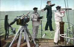 Vintage Postcard Militaria the life of the Signaux sailor has arm