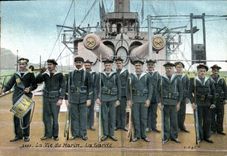 CPA Militaria La vie du marin La garde