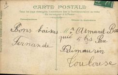 Vintage Postcard Militaria life of the sailor Exercise of boxing