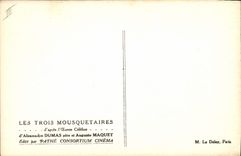 CPA Cinema Les Trois Mousquetaires Alexandre Dumas Auguste Maquet 