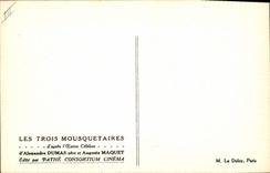CPA Cinema Les Trois Mousquetaires Alexandre Dumas Auguste Maquet 
