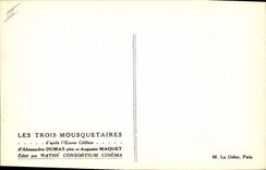 CPA Cinema Les Trois Mousquetaires Alexandre Dumas Auguste Maquet 