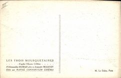 CPA Cinema Les Trois Mousquetaires Alexandre Dumas Auguste Maquet 