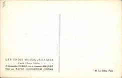 CPA Cinema Les Trois Mousquetaires Alexandre Dumas Auguste Maquet 