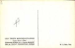 CPA Cinema Les Trois Mousquetaires Alexandre Dumas Auguste Maquet 