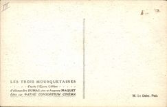 CPA Cinema Les Trois Mousquetaires Alexandre Dumas Auguste Maquet 