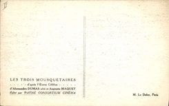CPA Cinema Les Trois Mousquetaires Alexandre Dumas Auguste Maquet 
