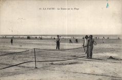 CPA Tennis sur la plage La Faute 