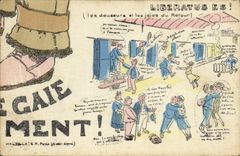 Vintage Postcard Puzzle Militaria Liberatuses