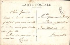 CPA Puzzle Militaria Section en ligne Zouaves 