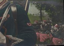 CPA Puzzle Militaria En tirailleurs Zouaves 